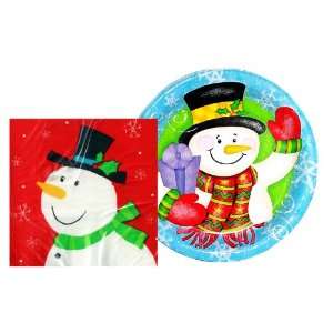  Winter Holiday Jolly Snowman Party Set   Serves 20