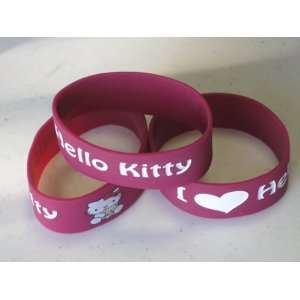  Hello Kitty Silicone Rubber Wtistband Red Color 