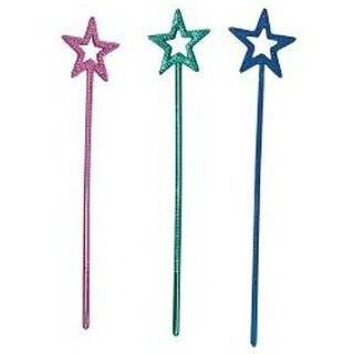  Bright Star Glitter Fairy Princess Wands (1 dz) Toys 