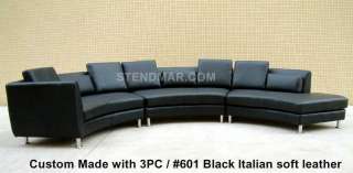 4PC NEW MODERN ROUND SECTIONAL LEATHER SOFA S506C  