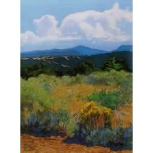 Mary Silverwood 35W by 26H  Distant Hills CANVAS Edge #3 3/4 