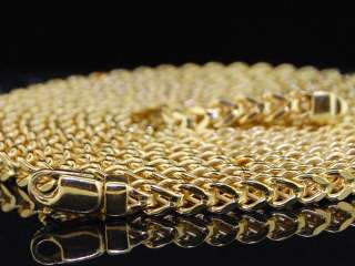 10K 3.5MM YELLOW & WHITE GOLD FRANCO BOX CHAIN NECKLACE  