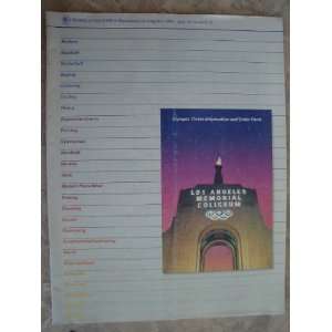  1984 Olympic Games Los Angeles   Ticket Information and 