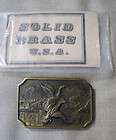 Flying Ducks Solid Brass belt buckle by BTS, Made in the USA, New in 
