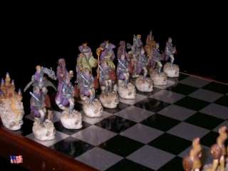 NAVY VS MARINES MILITARY CHESS SET PIECES FREE BOARD  