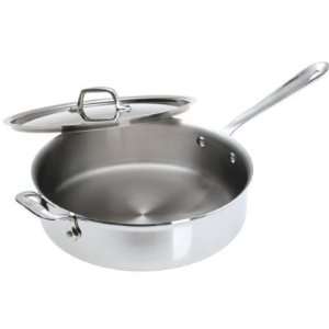  All Clad: 4 QT. Saute Pan & Lid ~ Brushed Stainless Steel 