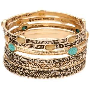  Bronzed by Barse 6 Piece Bangle Bracelet Set: Jewelry