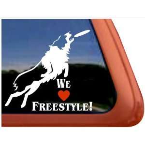  We Love Freestyle Frisbee Disc Dog Australian Shepherd Dog 