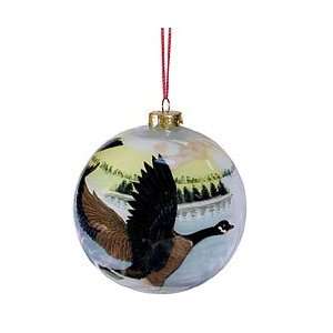  Canada Geese Glass Christmas Ornament
