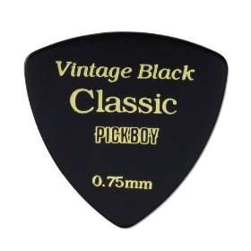  Pickboy Vintage Pick, Classic Black Triangle, Cellulose, 0 