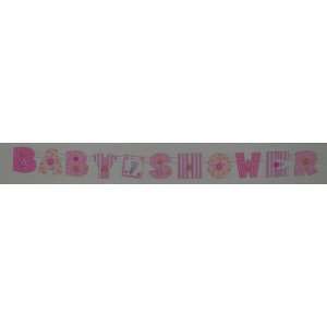  Girls Pink Baby Shower Banner Party Decoration: Home 