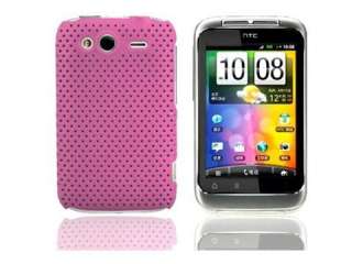 PINK HARD RUBBER CASE COVER HTC G13 Wildfire S A510e  