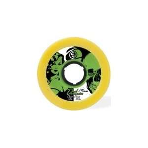  Sector 9 Dual Durometer Yellow / Green Longboard Wheels 