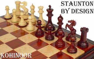 Kohinoor Collector Chess Set Red Sandalwood 5 King  