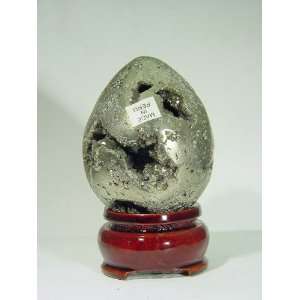  Iron Pyrite Lapidary Egg with Stand Fools Gold Everything 