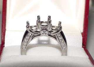 Designer 14KW Gold Ring 3Stone Diamond Setting Mounting  