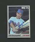 1970 Topps #557 Ed Kranepool New York Mets Signed AUTO Trading Card
