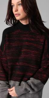 Alexander Wang Marled Colorblock Mock Neck Sweater  SHOPBOP