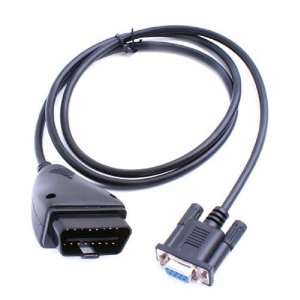  OBD2 16Pin to DB9 Serial Port Adapter Cable: Electronics