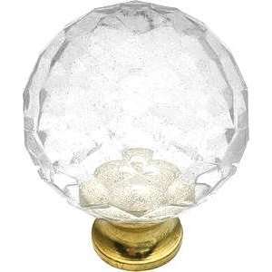   Faceted Ball Acrylic Knob Brass Plated K39 CK60L BP: Home Improvement