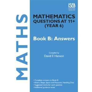  Mathematics Questions at 11+ (Year 6)B (Answer Book 