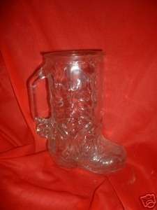 Vintage Cowboy Boot with Spur Beer Stein or Mug Glass  
