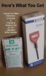 Hanna Checker1 pH Meter   FREE Calibration Buffer  