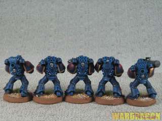 25mm Warhammer 40K WDS painted Crimson Fist Tactical Squad y38  