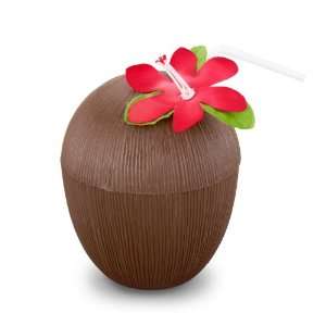   By Beistle Company Coconut Cup with Cover and Straw: Everything Else