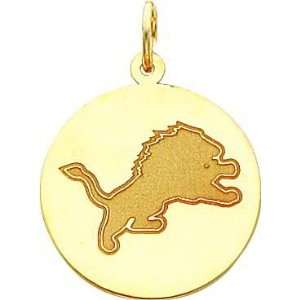  14K Gold NFL Detroit Lions Logo Charm