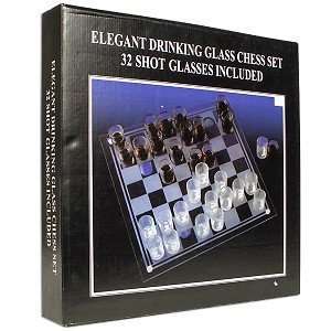  Elegant Drinking Shot Glass Chess Set: Everything Else