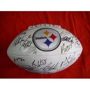  2010 Pittsburgh Steelers Team Signed Auto Football Coa w 