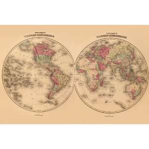  Johnsons World Map 12X18 Canvas