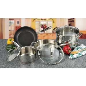 Pc. Stainless / Copper Cookware Set 