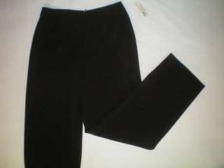 NWT womens black AMANDA SMITH dress pants size 8 free shipping  