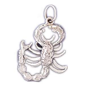  14kt White Gold Scorpion Pendant Jewelry