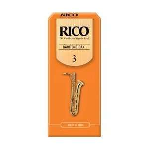  Rico Baritone Saxophone Reeds Strength 3 Box Of 25 