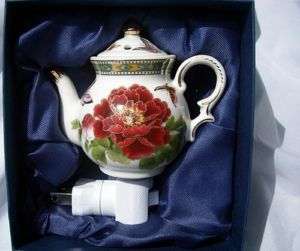 Night Light   Floral Teapot   Fine Porcellana   Adeline  