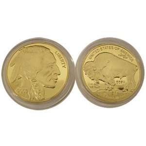 com Gold Indian/Buffalo Liberty Coin Replica Layered in Fine 24K Gold 