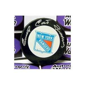   Hockey Puck (New York Rangers) inscribed The Cat