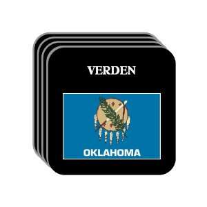 US State Flag   VERDEN, Oklahoma (OK) Set of 4 Mini Mousepad Coasters