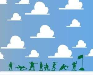 Green Army Men stickers toy story soldiers wall decal  