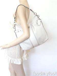 Coach 16457 Colette White Leather Shoulder Bag Tote Hobo Handbag Purse 