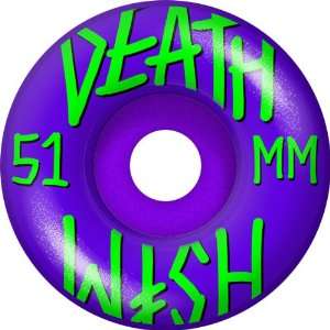   51mm Purple/Green Skateboard Wheels (Set Of 4)