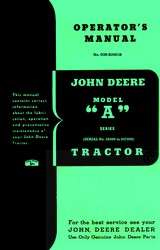 John Deere A Series Operators Instruction Manual JD  