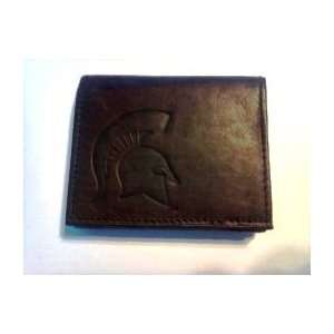  Spartan Cordovan Leather Embossed Trifold Wallet 
