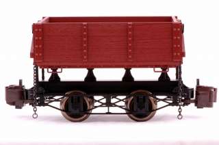 Bachmann G Scale Train (120.3) Ore Cars Brown Side Dump 92502 