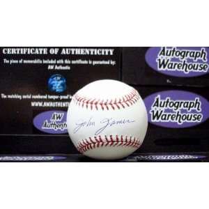  John James Signed Baseball   Autographed Baseballs: Sports 
