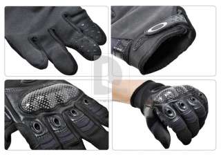 Full Finger Airsoft Tactical Knuckle Gloves Black DH092  