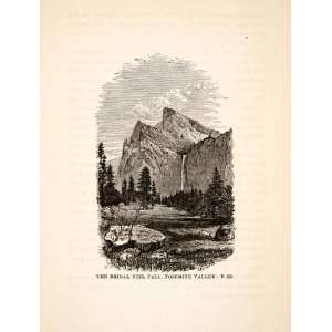   Yosemite National Park Valley Art   Original Wood Engraving Home